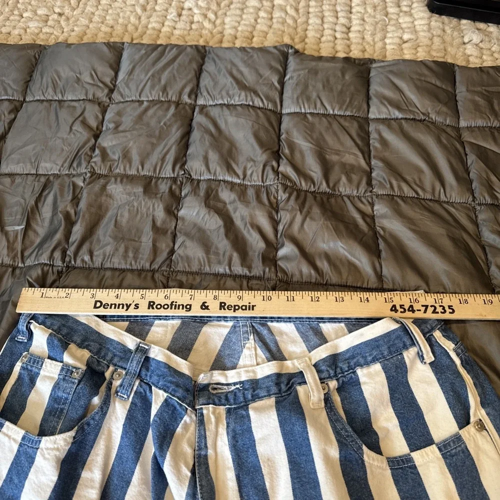 Vintage County Seat Nouvo Jeans wear Shorts‎ Men's Size 38 Denim White Stripe
